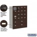 Salsbury Cell Phone Storage Locker - with Front Access Panel - 6 Door High Unit (8 Inch Deep Compartments) - 16 A Doors (15 usable) and 4 B Doors - Bronze - Recessed Mounted - Resettable Combination Locks  19168-20ZRC